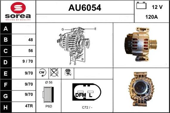 Sera AU6054 - Генератор autocars.com.ua