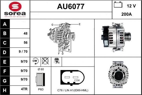 Sera AU6077 - Генератор autocars.com.ua