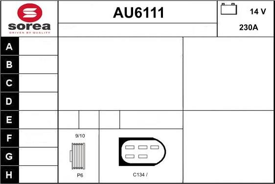 Sera AU6111 - Генератор autocars.com.ua