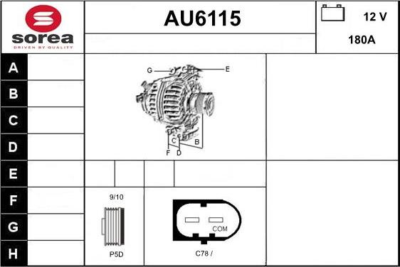 Sera AU6115 - Генератор autocars.com.ua