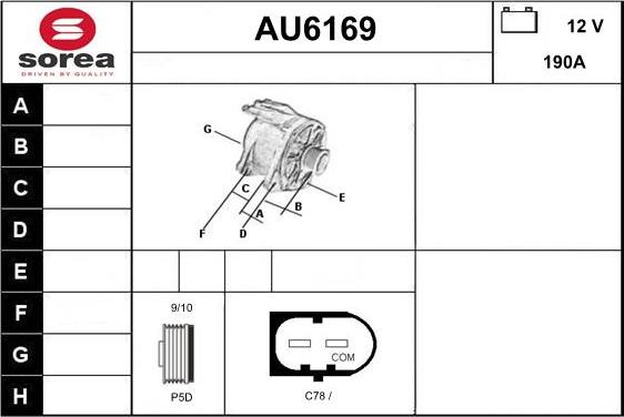 Sera AU6169 - Генератор autocars.com.ua
