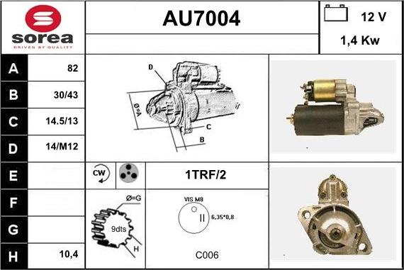 Sera AU7004 - Стартер autocars.com.ua