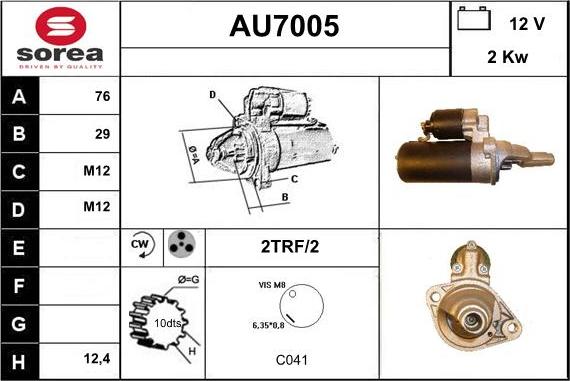 Sera AU7005 - Стартер autodnr.net