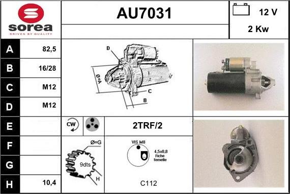 Sera AU7031 - Стартер autocars.com.ua