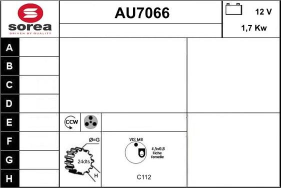 Sera AU7066 - Стартер autocars.com.ua