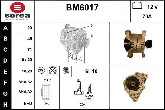 Sera BM6017 - Генератор autocars.com.ua