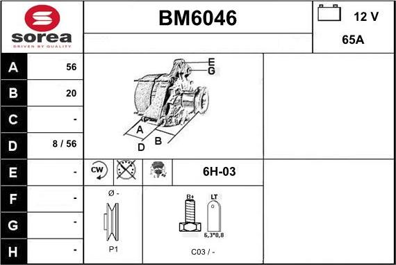 Sera BM6046 - Генератор autocars.com.ua