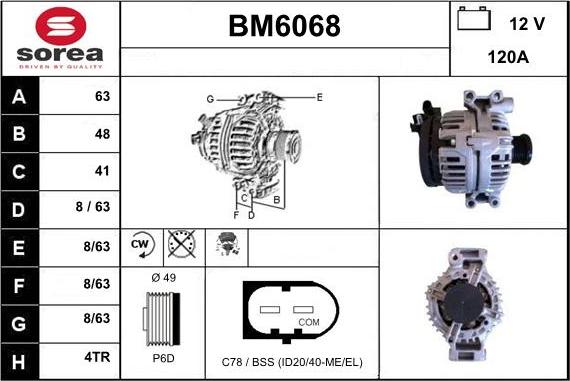 Sera BM6068 - Генератор autocars.com.ua