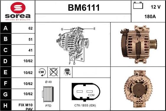 Sera BM6111 - Генератор autocars.com.ua