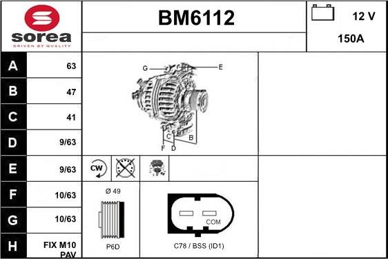 Sera BM6112 - Генератор autocars.com.ua