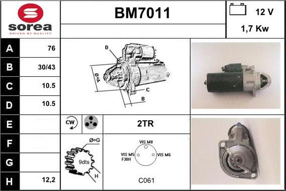 Sera BM7011 - Стартер autodnr.net