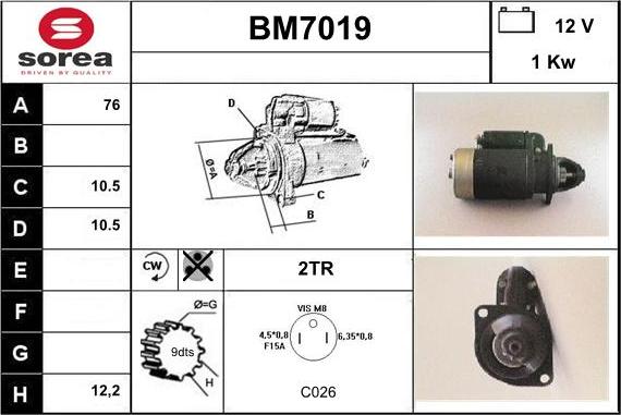 Sera BM7019 - Стартер autodnr.net