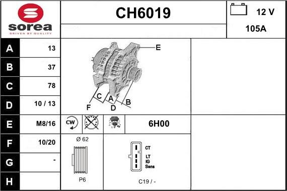 Sera CH6019 - Генератор autocars.com.ua