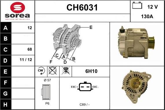 Sera CH6031 - Генератор autocars.com.ua