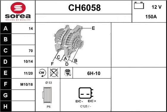 Sera CH6058 - Генератор autocars.com.ua