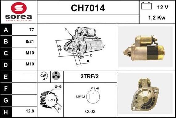 Sera CH7014 - Стартер autocars.com.ua