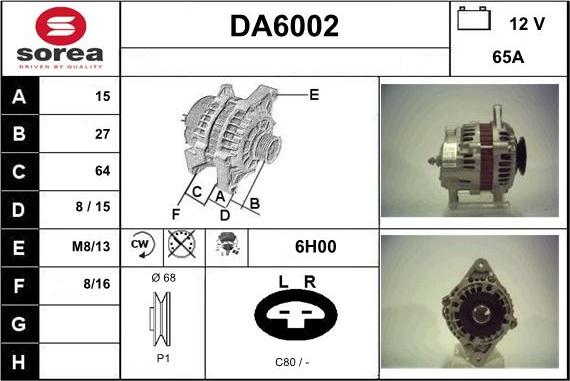 Sera DA6002 - Генератор autocars.com.ua