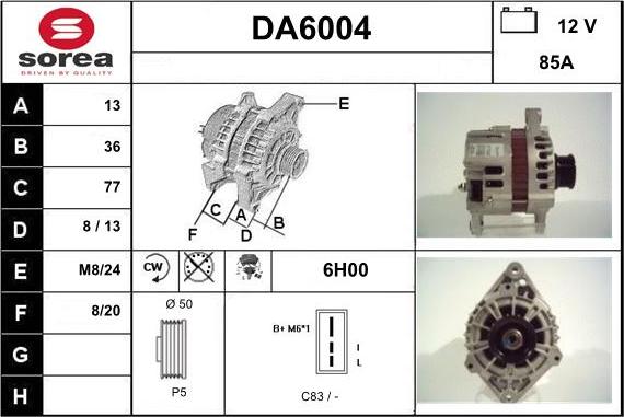 Sera DA6004 - Генератор autocars.com.ua