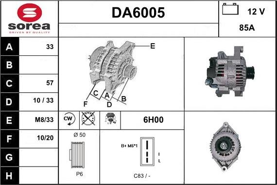 Sera DA6005 - Генератор autocars.com.ua