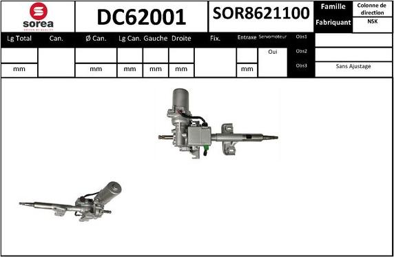 Sera DC62001 - Рульова колонка autocars.com.ua
