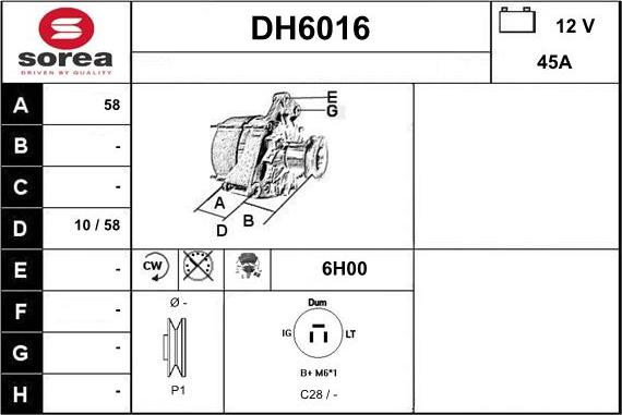 Sera DH6016 - Генератор autocars.com.ua