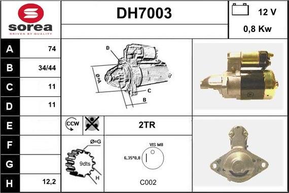 Sera DH7003 - Стартер autodnr.net