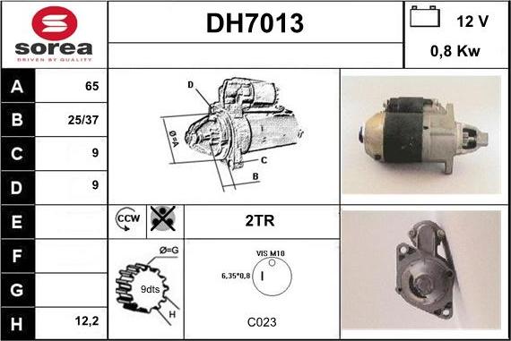 Sera DH7013 - Стартер autocars.com.ua