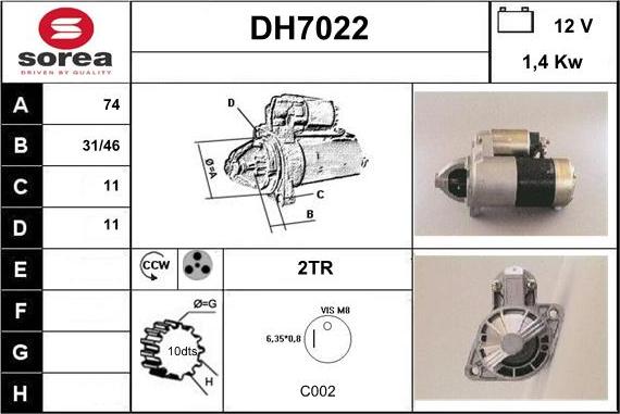 Sera DH7022 - Стартер autodnr.net