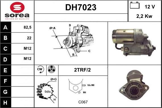 Sera DH7023 - Стартер autocars.com.ua