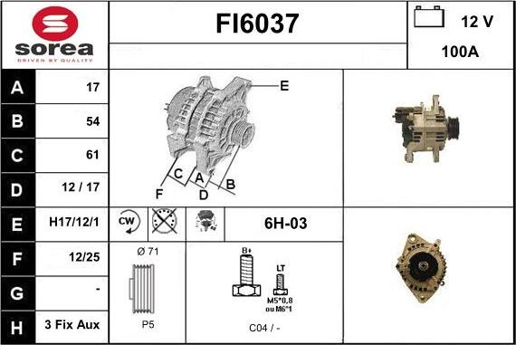 Sera FI6037 - Генератор autocars.com.ua