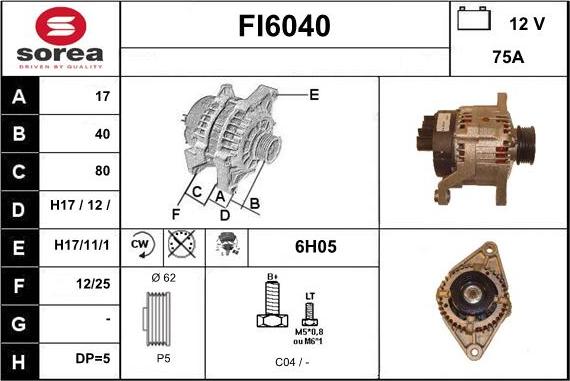 Sera FI6040 - Генератор autocars.com.ua