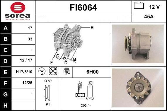 Sera FI6064 - Генератор autocars.com.ua