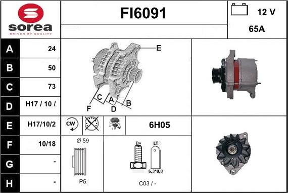 Sera FI6091 - Генератор autocars.com.ua