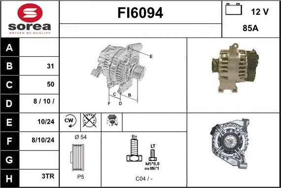 Sera FI6094 - Генератор autocars.com.ua