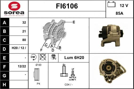 Sera FI6106 - Генератор autocars.com.ua