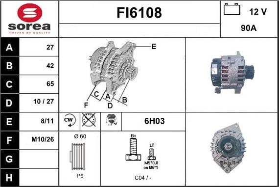 Sera FI6108 - Генератор autocars.com.ua