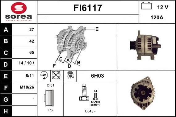 Sera FI6117 - Генератор autocars.com.ua