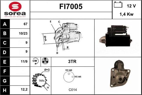 Sera FI7005 - Стартер autocars.com.ua