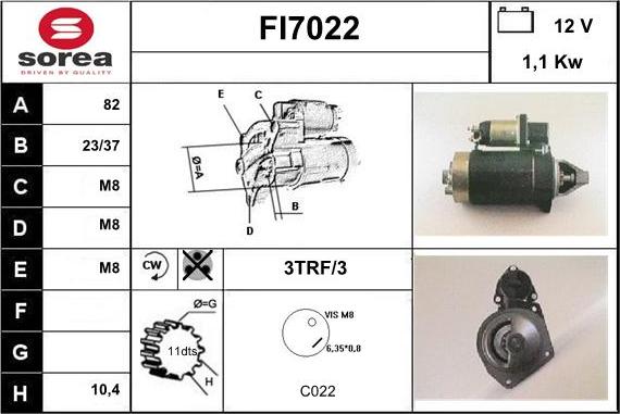 Sera FI7022 - Стартер autocars.com.ua