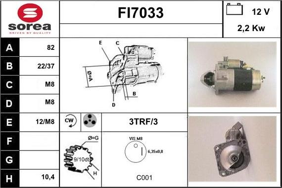 Sera FI7033 - Стартер autocars.com.ua