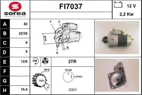 Sera FI7037 - Стартер autocars.com.ua