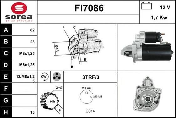 Sera FI7086 - Стартер autocars.com.ua