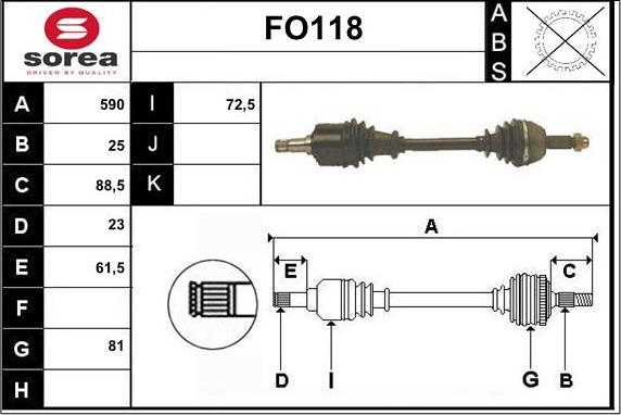 Sera FO118 - Приводной вал autodnr.net