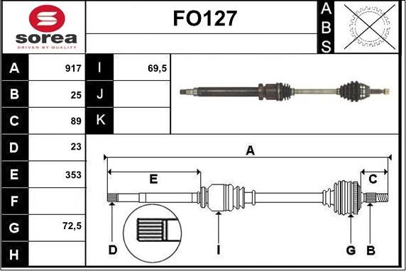 Sera FO127 - Приводной вал autodnr.net