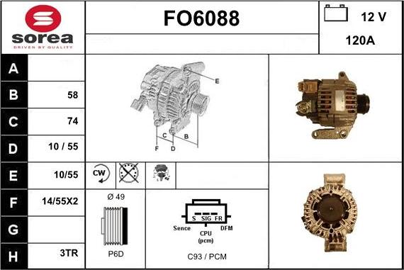 Sera FO6088 - Генератор autocars.com.ua