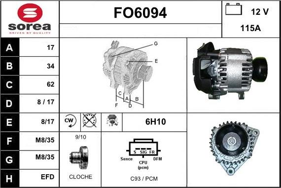 Sera FO6094 - Генератор autocars.com.ua