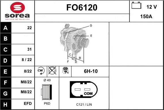 Sera FO6120 - Генератор autocars.com.ua