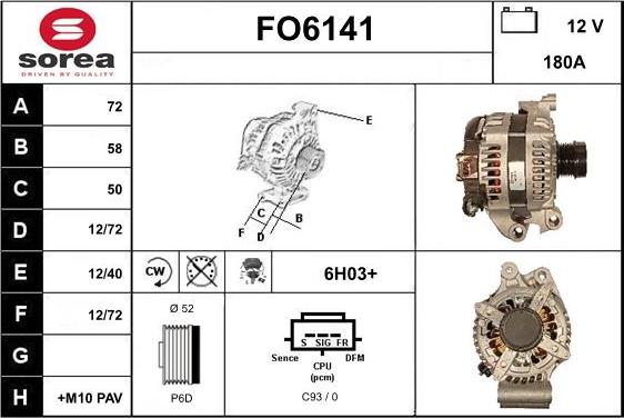Sera FO6141 - Генератор autocars.com.ua