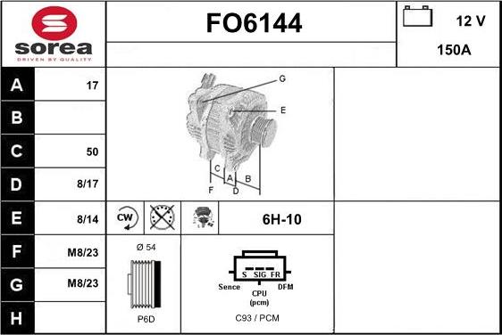 Sera FO6144 - Генератор autocars.com.ua