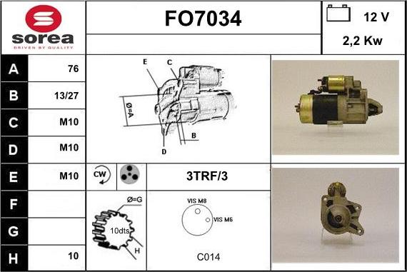 Sera FO7034 - Стартер autodnr.net